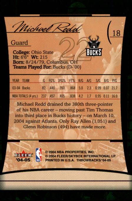 2004/2005 Throwbacks (Fleer) Basketball Part 1 Main Set Cards #1 to #65 - Picture 37 of 129