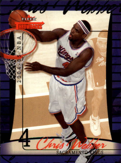 2004/2005 Throwbacks (Fleer) Basketball Part 1 Main Set Cards #1 to #65 - Picture 124 of 129