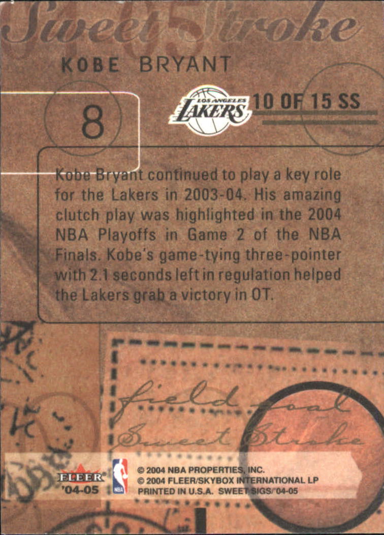 2004/2005 Sweet Sigs (Fleer) Basketball Part 2 Insert Cards - Picture 19 of 23