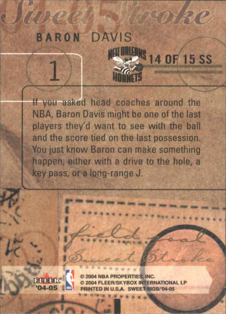 2004/2005 Sweet Sigs (Fleer) Basketball Part 2 Insert Cards - Picture 23 of 23