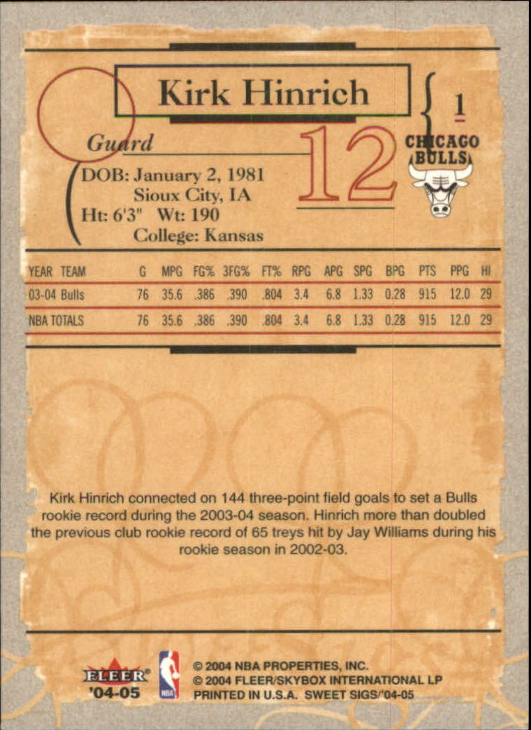 2004/2005 Sweet Sigs (Fleer) Basketball Part 1 Main Set Cards - Picture 3 of 153
