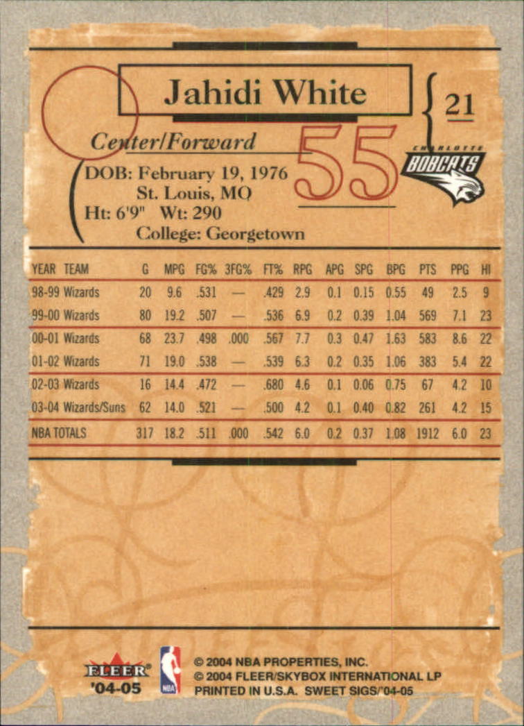 2004/2005 Sweet Sigs (Fleer) Basketball Part 1 Main Set Cards - Picture 43 of 153