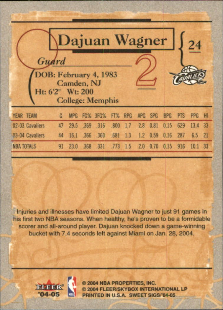 2004/2005 Sweet Sigs (Fleer) Basketball Part 1 Main Set Cards - Picture 49 of 153