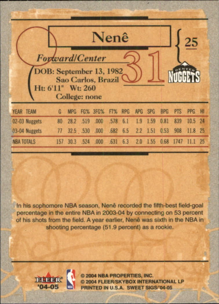 2004/2005 Sweet Sigs (Fleer) Basketball Part 1 Main Set Cards - Picture 51 of 153