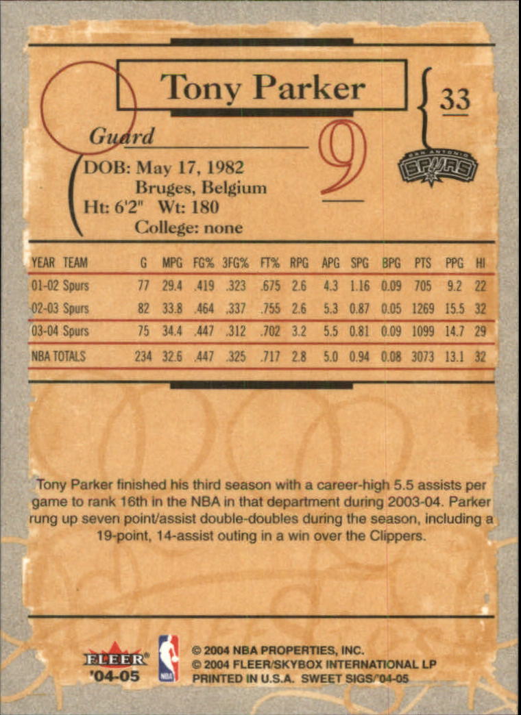 2004/2005 Sweet Sigs (Fleer) Basketball Part 1 Main Set Cards - Picture 67 of 153