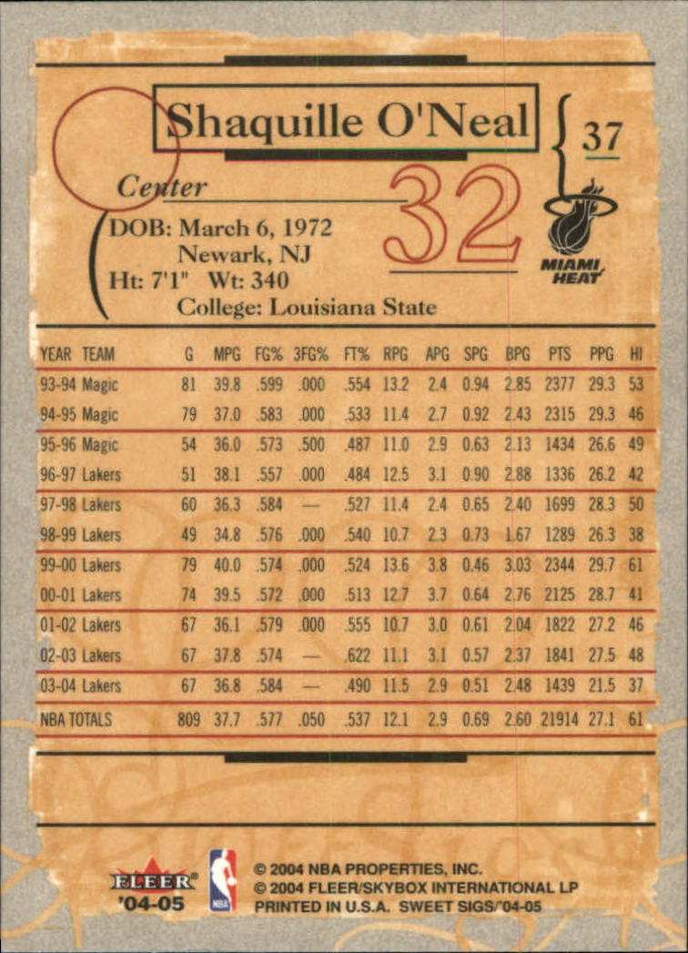 2004/2005 Sweet Sigs (Fleer) Basketball Part 1 Main Set Cards - Picture 75 of 153