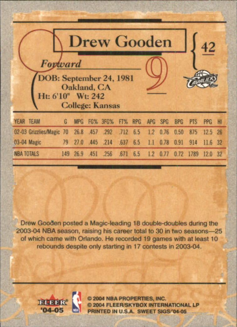 2004/2005 Sweet Sigs (Fleer) Basketball Part 1 Main Set Cards - Picture 85 of 153