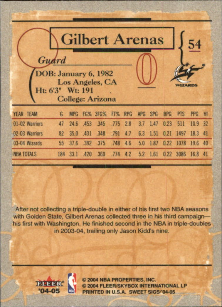 2004/2005 Sweet Sigs (Fleer) Basketball Part 1 Main Set Cards - Picture 109 of 153