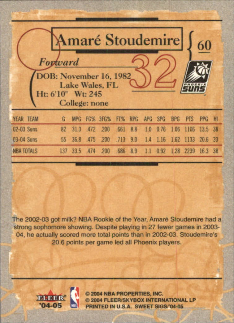 2004/2005 Sweet Sigs (Fleer) Basketball Part 1 Main Set Cards - Picture 121 of 153