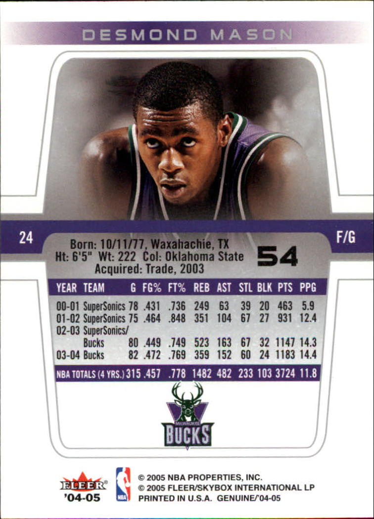 2004/2005 Genuine (Fleer) Basketball Part 1 Main Set Cards #1 to #125 - Picture 87 of 186