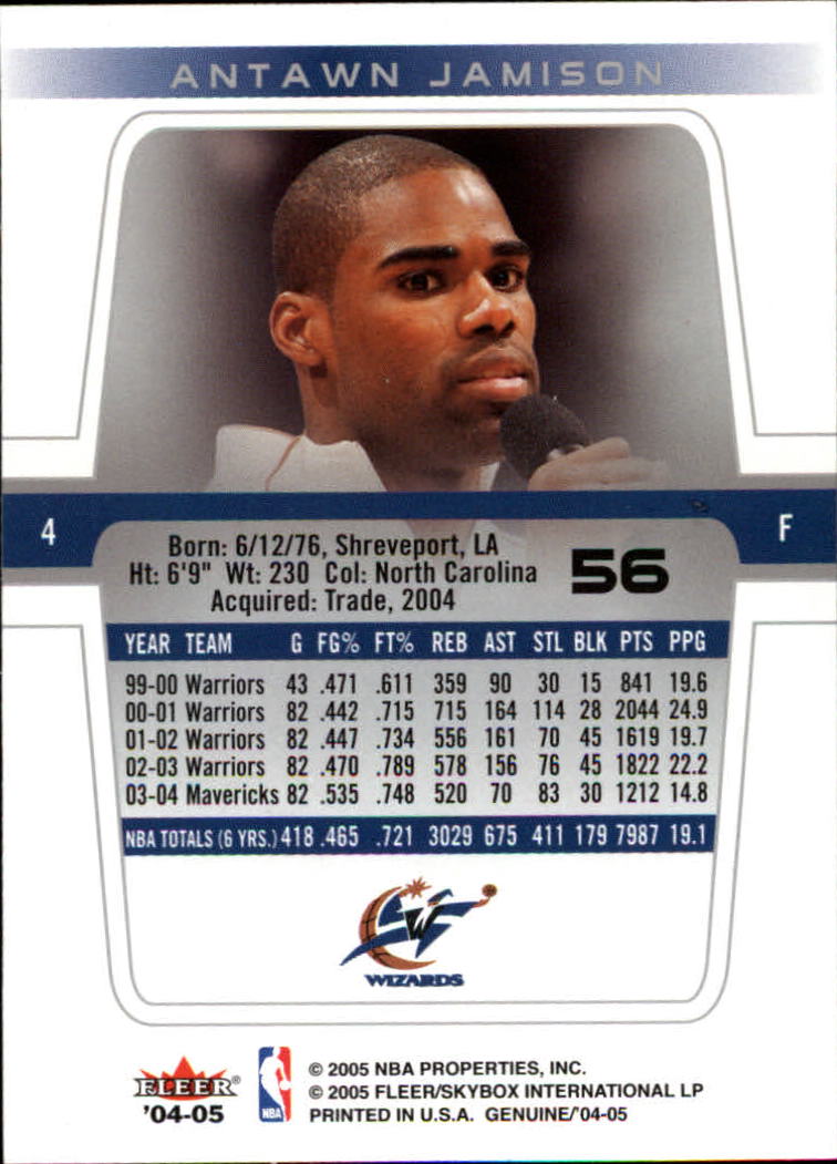 2004/2005 Genuine (Fleer) Basketball Part 1 Main Set Cards #1 to #125 - Picture 91 of 186