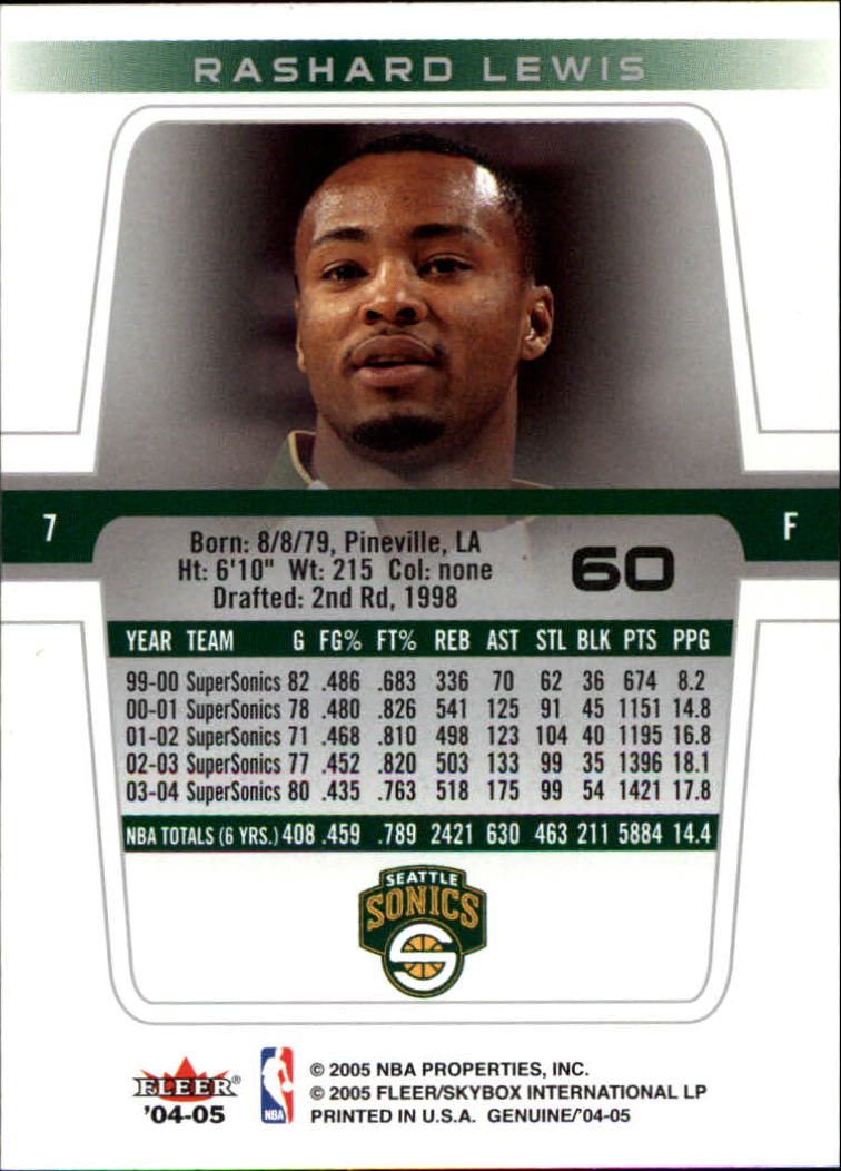 2004/2005 Genuine (Fleer) Basketball Part 1 Main Set Cards #1 to #125 - Picture 99 of 186
