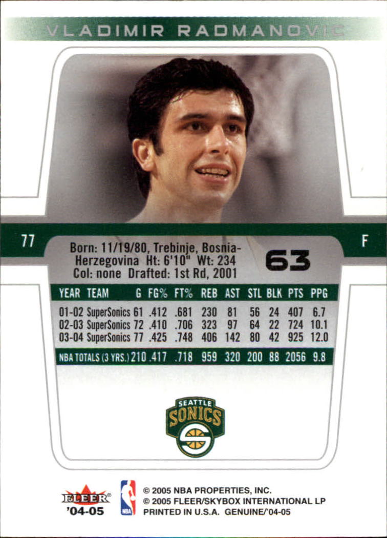 2004/2005 Genuine (Fleer) Basketball Part 1 Main Set Cards #1 to #125 - Picture 105 of 186