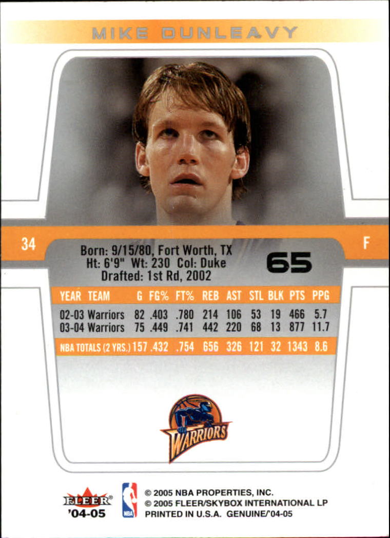 2004/2005 Genuine (Fleer) Basketball Part 1 Main Set Cards #1 to #125 - Picture 109 of 186