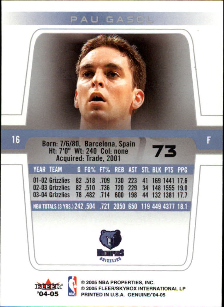 2004/2005 Genuine (Fleer) Basketball Part 1 Main Set Cards #1 to #125 - Picture 125 of 186
