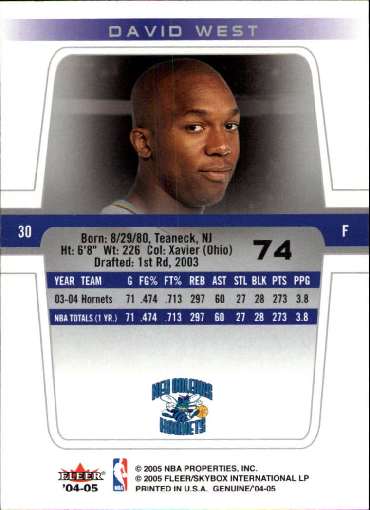 2004/2005 Genuine (Fleer) Basketball Part 1 Main Set Cards #1 to #125 - Picture 127 of 186