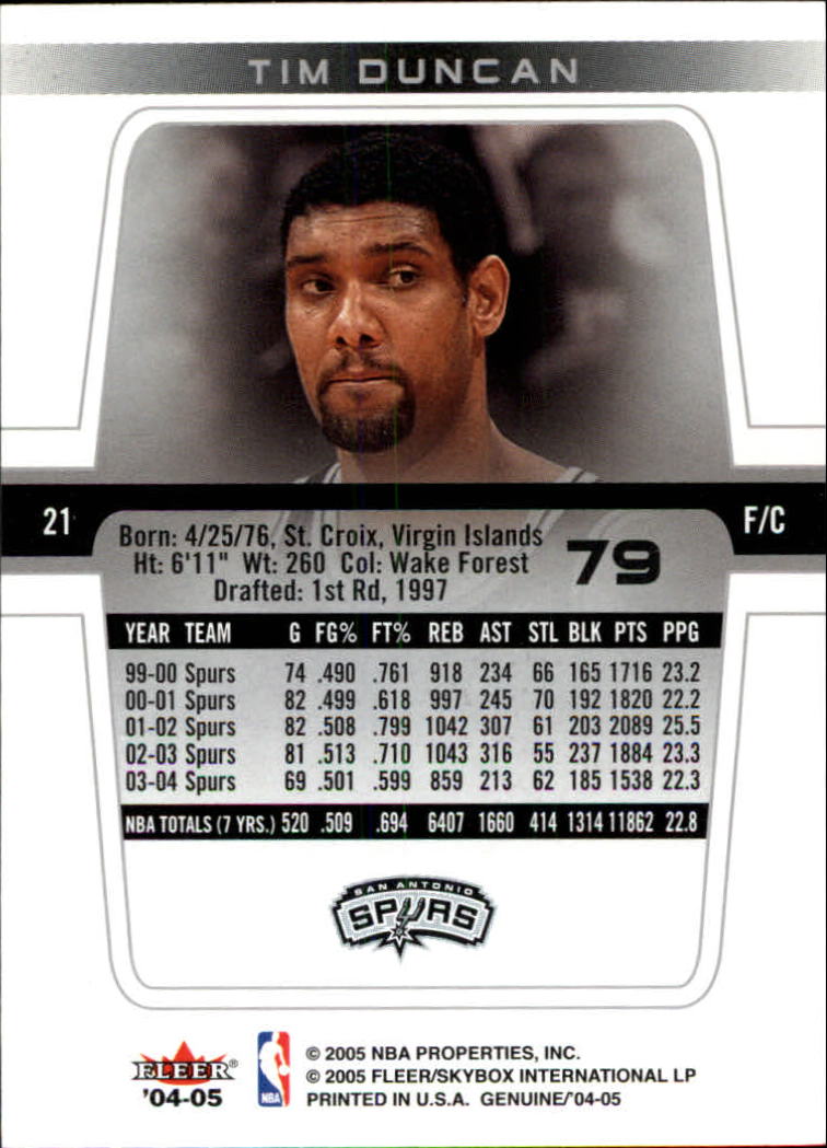 2004/2005 Genuine (Fleer) Basketball Part 1 Main Set Cards #1 to #125 - Picture 137 of 186