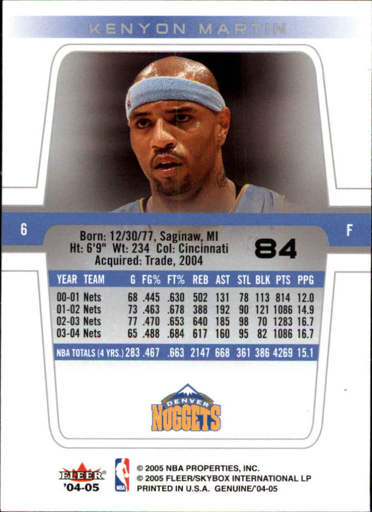 2004/2005 Genuine (Fleer) Basketball Part 1 Main Set Cards #1 to #125 - Picture 147 of 186