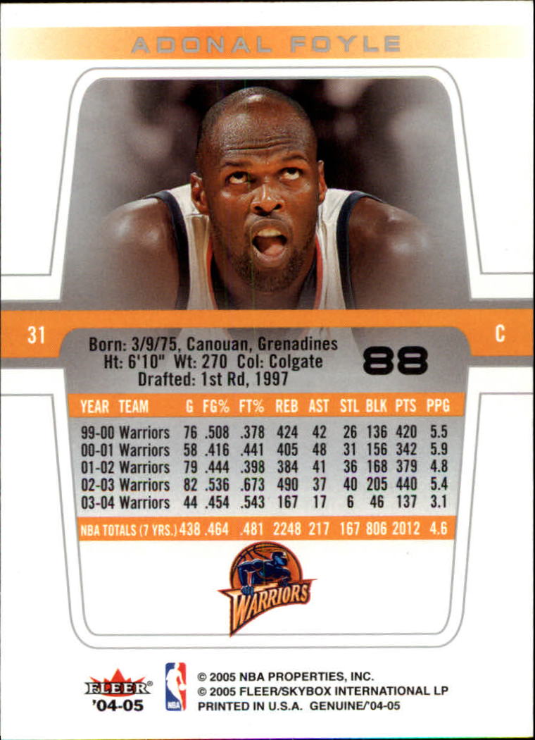 2004/2005 Genuine (Fleer) Basketball Part 1 Main Set Cards #1 to #125 - Picture 155 of 186