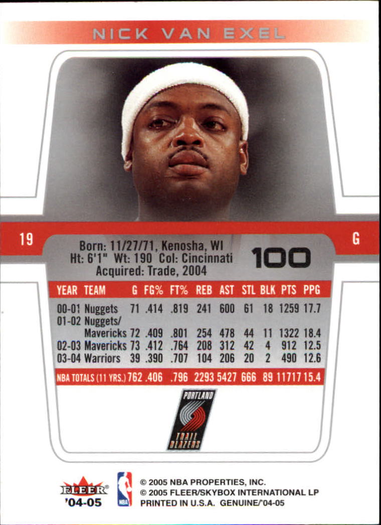 2004/2005 Genuine (Fleer) Basketball Part 1 Main Set Cards #1 to #125 - Picture 178 of 186