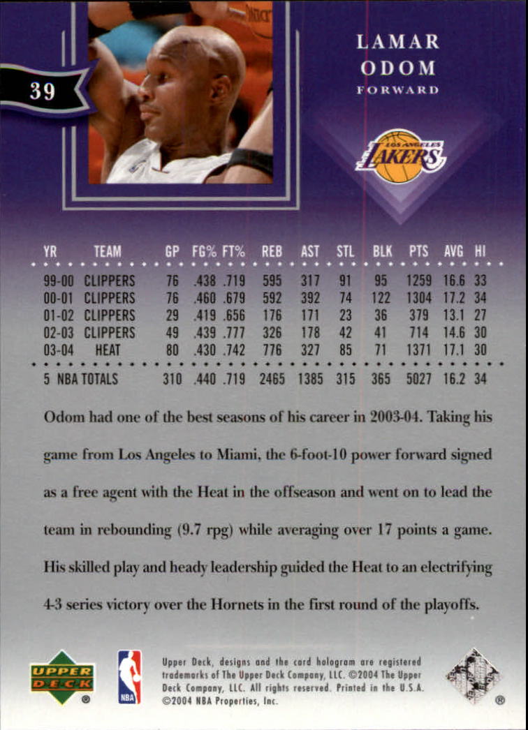 2004/2005 All-Star Lineup (Upper Deck) Basketball - Picture 63 of 159
