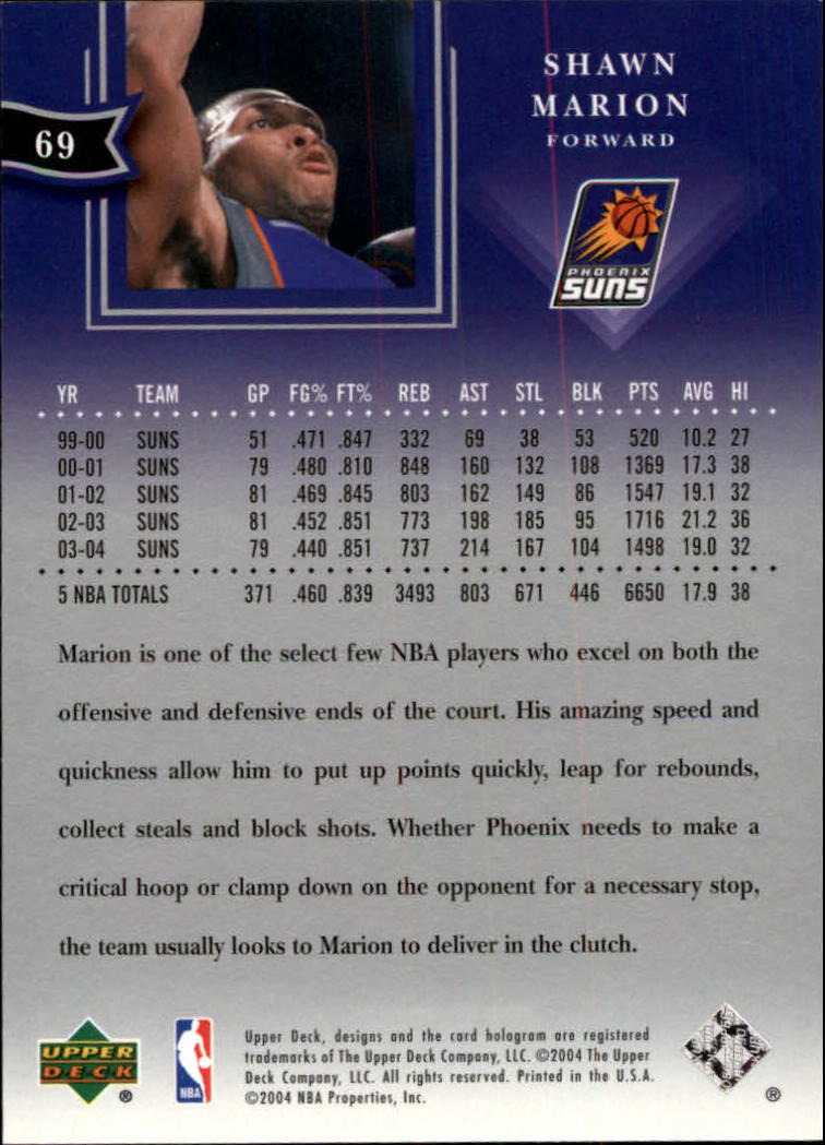 2004/2005 All-Star Lineup (Upper Deck) Basketball - Picture 109 of 159