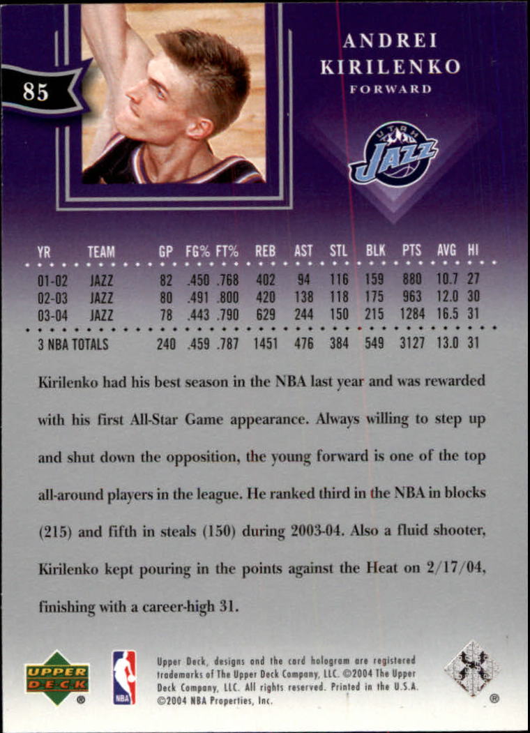 2004/2005 All-Star Lineup (Upper Deck) Basketball - Picture 135 of 159