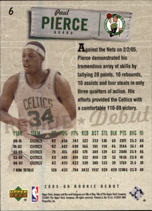 2005/2006 Rookie Debut (Upper Deck) Basketball - Picture 13 of 315