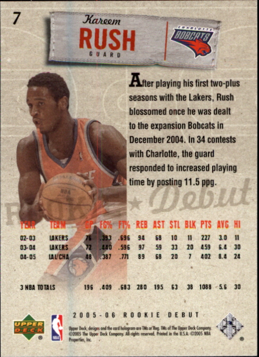 2005/2006 Rookie Debut (Upper Deck) Basketball - Picture 15 of 315