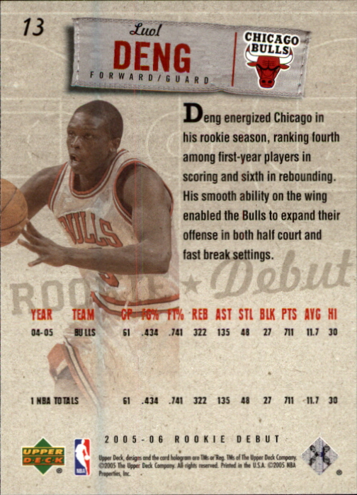 2005/2006 Rookie Debut (Upper Deck) Basketball - Picture 27 of 315