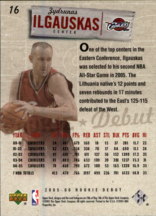 2005/2006 Rookie Debut (Upper Deck) Basketball - Picture 31 of 315