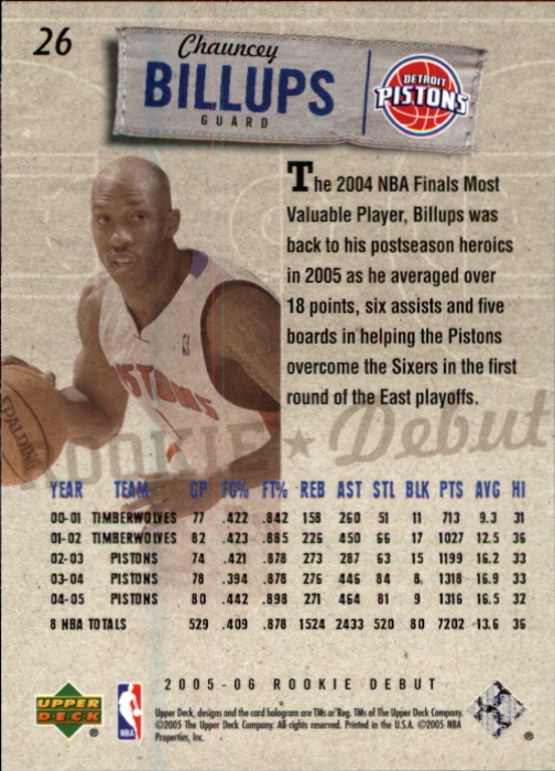 2005/2006 Rookie Debut (Upper Deck) Basketball - Picture 51 of 315
