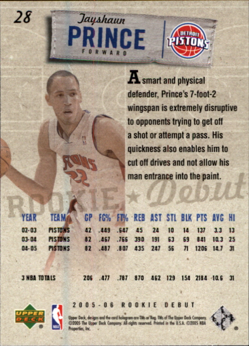 2005/2006 Rookie Debut (Upper Deck) Basketball - Picture 55 of 315