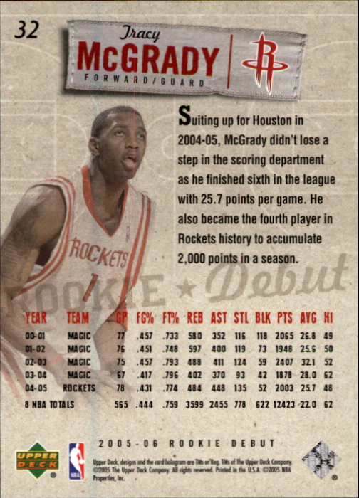 2005/2006 Rookie Debut (Upper Deck) Basketball - Picture 63 of 315