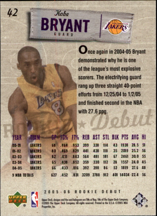 2005/2006 Rookie Debut (Upper Deck) Basketball - Picture 83 of 315