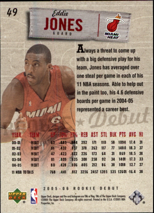 2005/2006 Rookie Debut (Upper Deck) Basketball - Picture 97 of 315