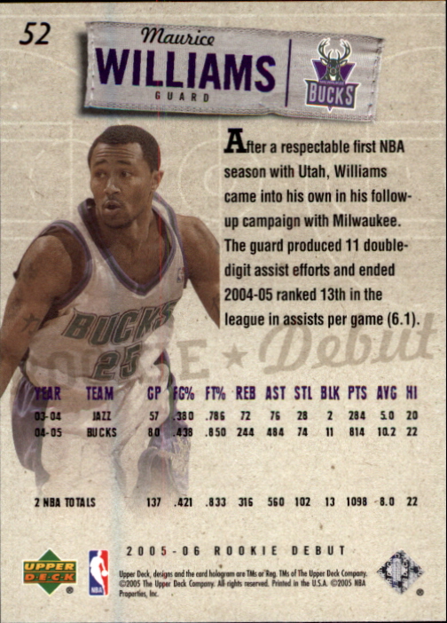 2005/2006 Rookie Debut (Upper Deck) Basketball - Picture 103 of 315