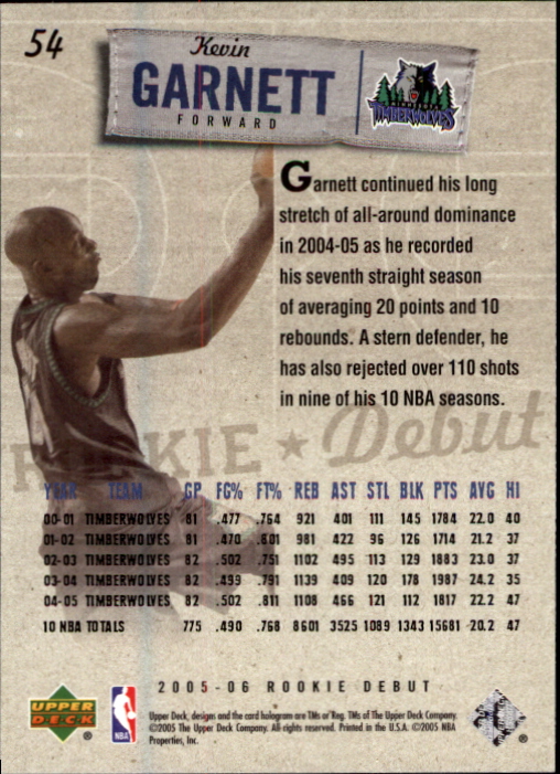 2005/2006 Rookie Debut (Upper Deck) Basketball - Picture 107 of 315