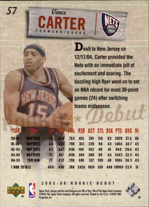 2005/2006 Rookie Debut (Upper Deck) Basketball - Picture 113 of 315