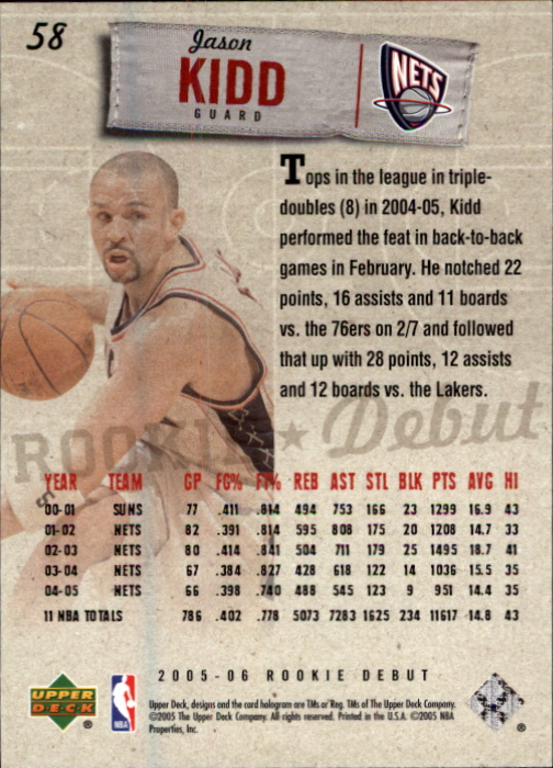 2005/2006 Rookie Debut (Upper Deck) Basketball - Picture 115 of 315