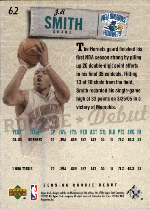 2005/2006 Rookie Debut (Upper Deck) Basketball - Picture 123 of 315