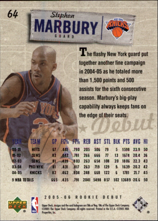 2005/2006 Rookie Debut (Upper Deck) Basketball - Picture 127 of 315