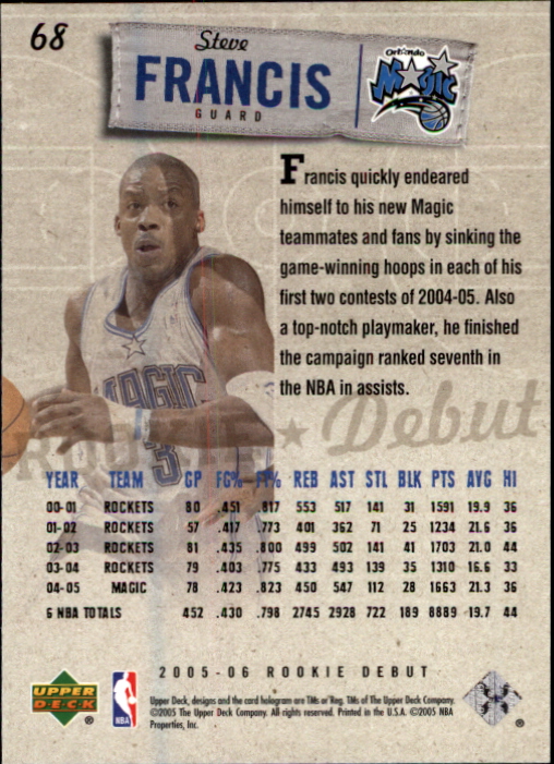 2005/2006 Rookie Debut (Upper Deck) Basketball - Picture 135 of 315