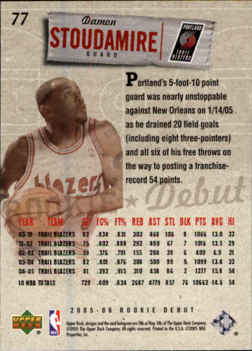 2005/2006 Rookie Debut (Upper Deck) Basketball - Picture 153 of 315