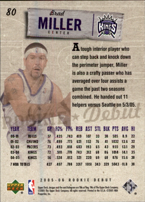 2005/2006 Rookie Debut (Upper Deck) Basketball - Picture 159 of 315