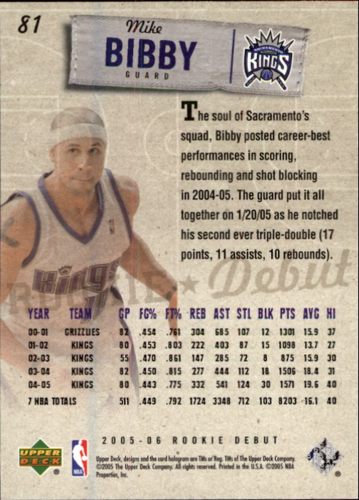 2005/2006 Rookie Debut (Upper Deck) Basketball - Picture 161 of 315