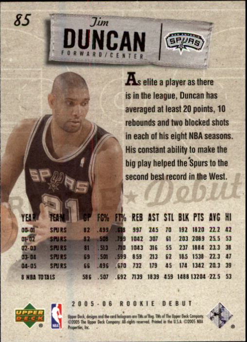 2005/2006 Rookie Debut (Upper Deck) Basketball - Picture 169 of 315