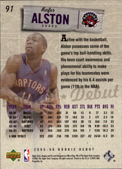 2005/2006 Rookie Debut (Upper Deck) Basketball - Picture 181 of 315