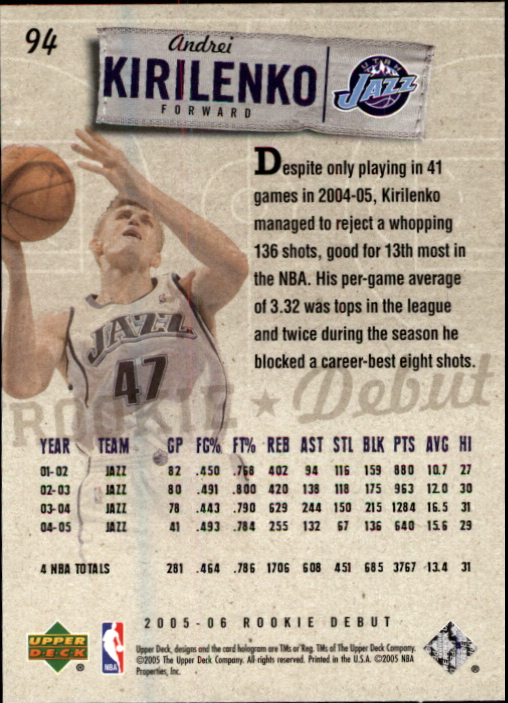 2005/2006 Rookie Debut (Upper Deck) Basketball - Picture 187 of 315