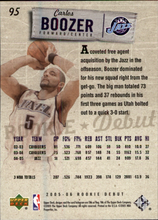 2005/2006 Rookie Debut (Upper Deck) Basketball - Picture 189 of 315